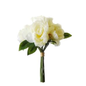 Pioenroos boeket | 35 cm | wit