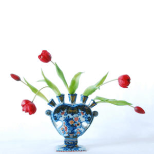 red artificial tulips in tichelaar
