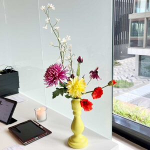 Zijden bloemen boeket #122 | 90 cm | paars oranje wit roze geel