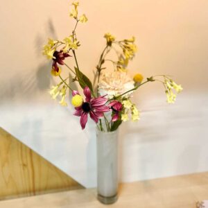 Zijden bloemen boeket #126 | 76 cm | S | paars geel oranje roze