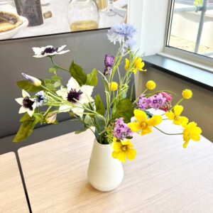 Zijden bloemen boeket #159 | 67 cm | S | blauw geel paars