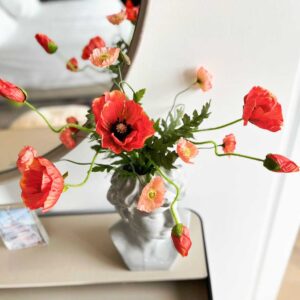 Zijden bloemen boeket #161 | 70 cm | M | oranje zalm