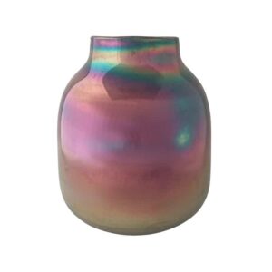 &Klevering | Vaas cosmisch | H,22cm | D,18cm | Olieachtig paars klein