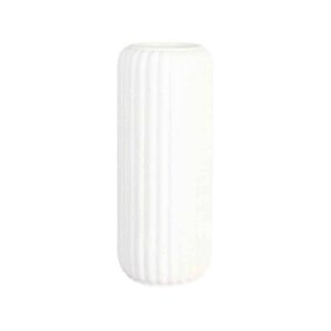 &Klevering | Vaas gespikkeld wit | H,25,5cm | D,10,5cm | creme