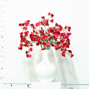 Zijden bloemen boeket #196 | 77 cm | fuchsia roze lathyrus