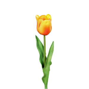 Tulp van foam op een lange steel | oranje geel | 60 cm